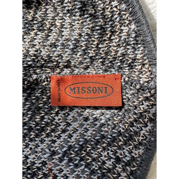 Vintage Missoni Sweater Poncho, Heavy Wool Blend Cape, Y2K Zig Zag, Italy, NWT - Picture 5 of 12